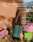 Rose water organic - natural rose blossom hydrosol without alcohol and preservatives